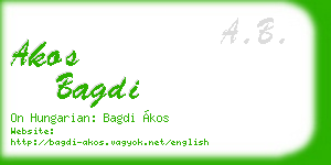 akos bagdi business card